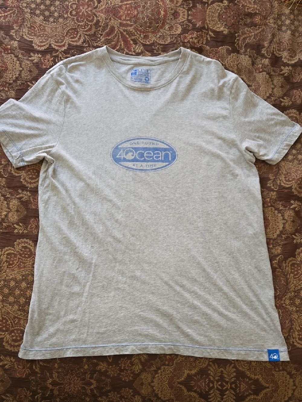 4Ocean Unisex Gray And Blue T-shirt